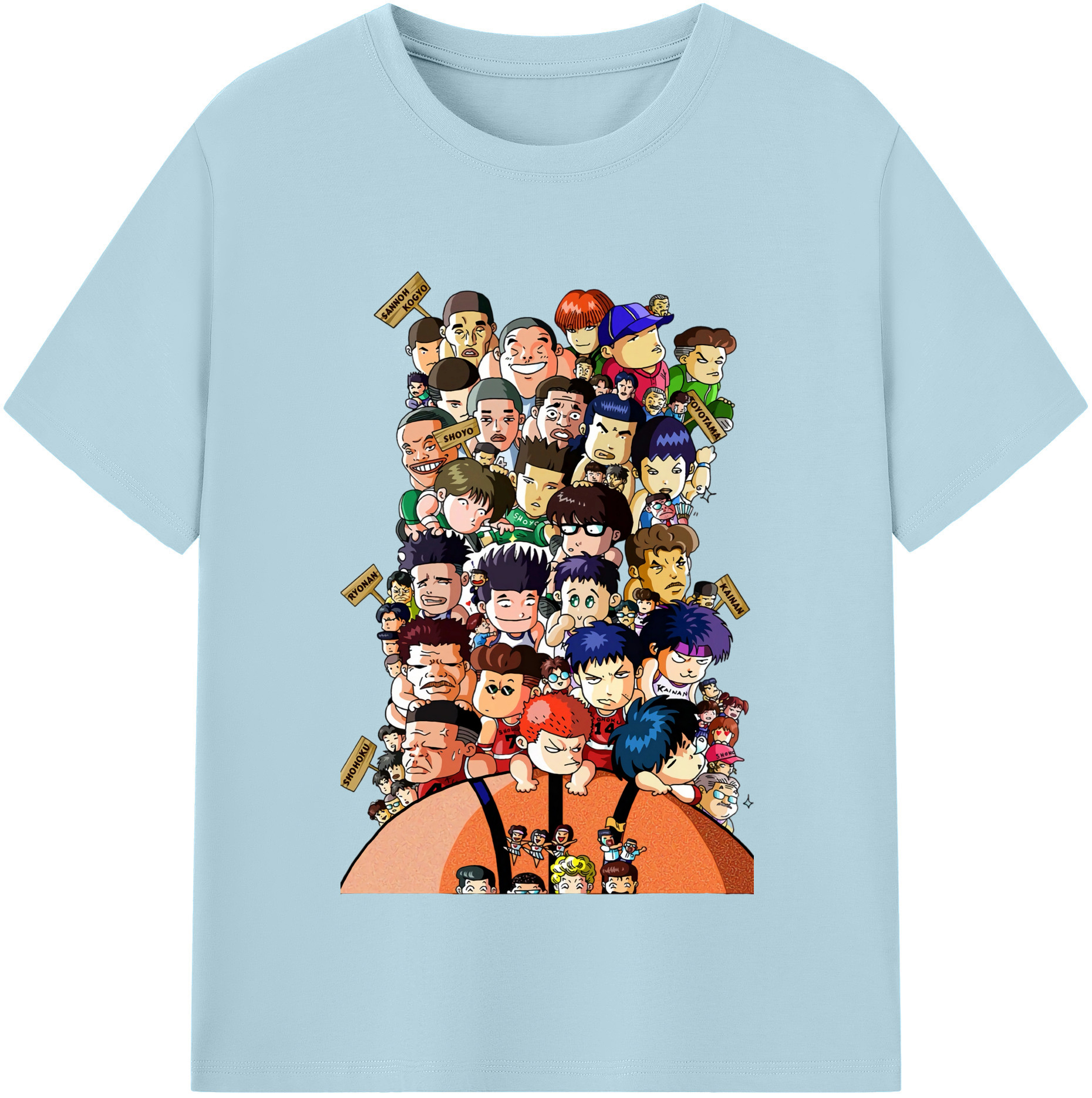 SLAM DUNK／スラムダンク 綿100％半袖Tシャツ（フロントプリント）